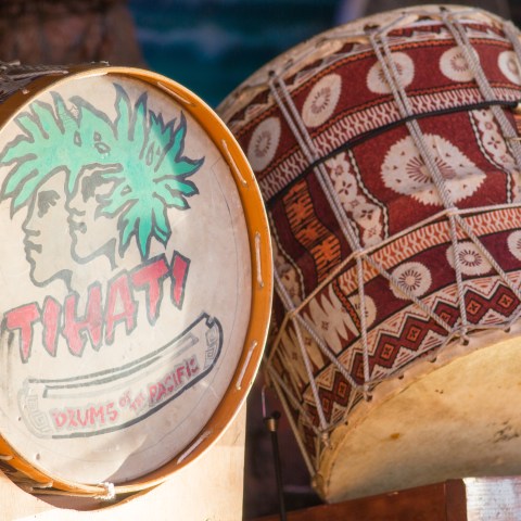 Drums with the Drums of the Pacific branding