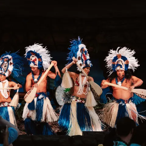 a group of people wearing costumes